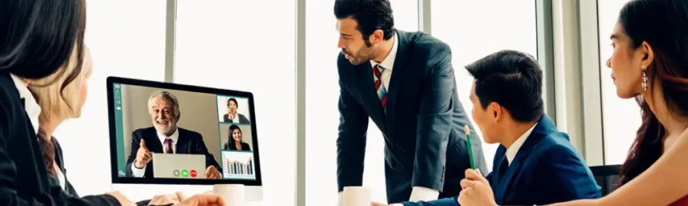 Cover image illustrating communication rituals for remote teams, featuring virtual meetings, collaboration tools, and team members staying connected through regular communication.