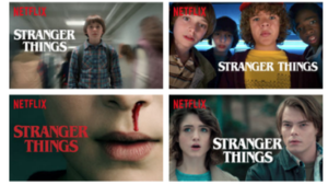 Different thumbnails of a series based on differing user personas