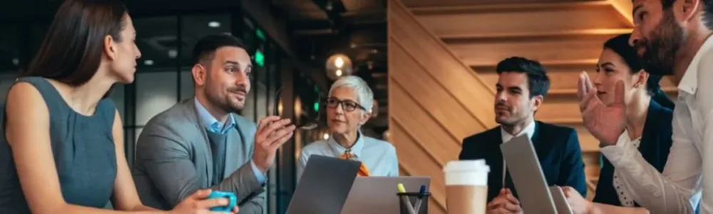 Infographic outlining effective strategies for conducting performance reviews for remote employees, including goal setting, regular feedback, communication, and performance tracking.