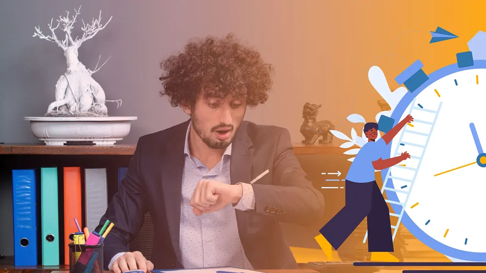 Time Management and Ability to Meet Deadlines Time Management and Ability to Meet Deadlines infographic highlighting the importance of planning, prioritization, productivity, and timely project delivery when hiring web developers.